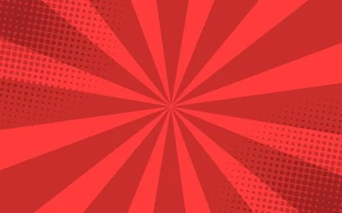 Comic book background with radial speed lines and halftone dots. Explosion .. Stock Illustration
