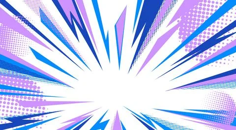 Comic book background with radial speed lines Stock Illustration