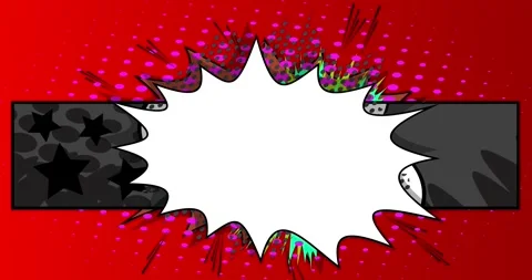 Comic Book background on red Stock Footage 342089402
