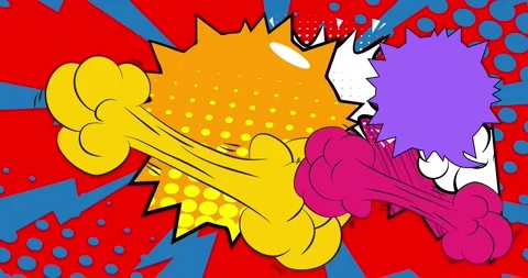 Comic Book background on red Stock-Footage 342214560