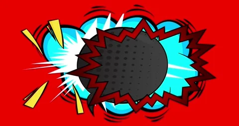 Comic Book background on red Stock-Footage 342574979