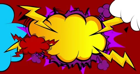 Comic Book background on red Stock Footage 342778043