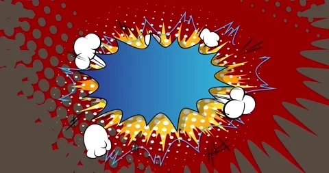 Comic Book background on red Stock Footage 343660004
