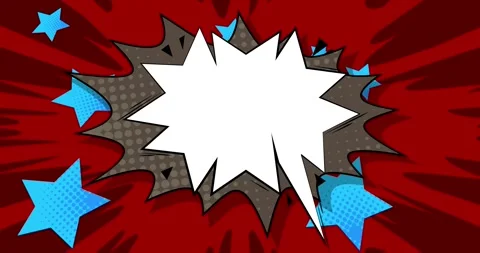 Comic Book background on red Stock-Footage 343696922