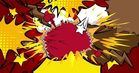 Comic Book background on red Stock-Footage 344231380