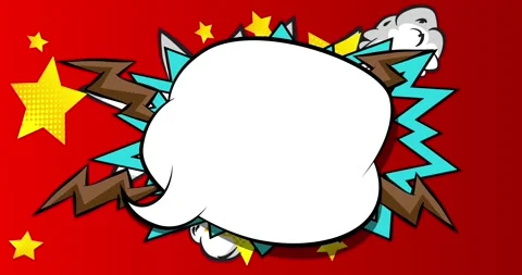 Comic Book background on red Stock-Footage 345620739