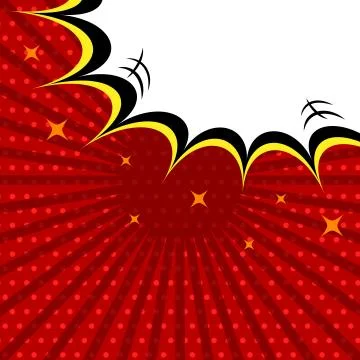 Comic book background with speech bubble, blank dialog window Stock Illustration