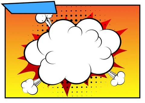 Comic book background. Vector illustrated cartoon, comic book style backgroun イラスト素材