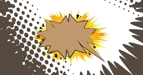 Comic Book background on white animation Stock Footage 346663735