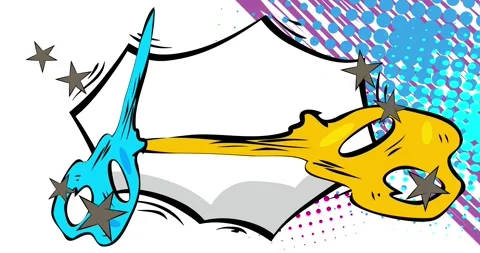 Comic Book background on white cartoon Stock Footage 344512798