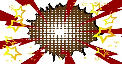 Comic Book background on white cartoon Stock Footage 346719879