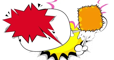Comic Book background on white Stock Footage 339257967