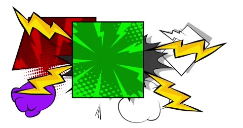 Comic Book background on white Stock Footage 341907614