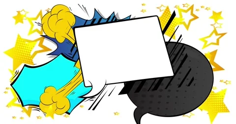 Comic Book background on white Stock Footage 342828811