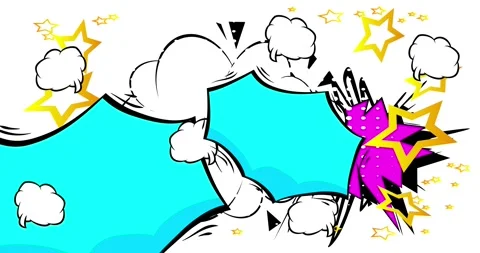 Comic Book background on white video Stock Footage 344572852