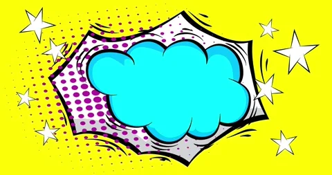 Comic Book background on yellow animation Stock Footage 335184241