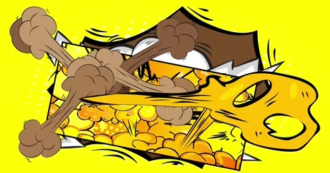 Comic Book background on yellow Stock Footage 335184242