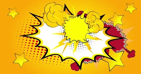 Comic Book background on yellow Stock Footage 341452839
