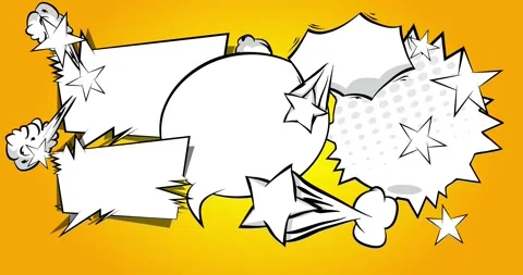 Comic Book background on yellow Stock Footage 342828822