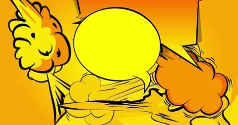 Comic Book background on yellow Stock Footage 343046686