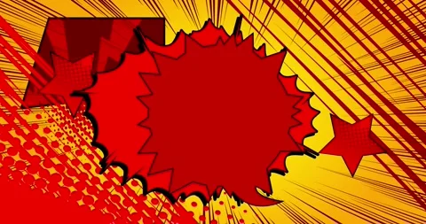 Comic Book background on yellow Stock Footage 343474975