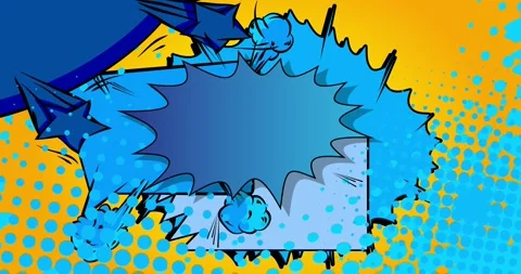 Comic Book background on yellow Stock Footage 343660006