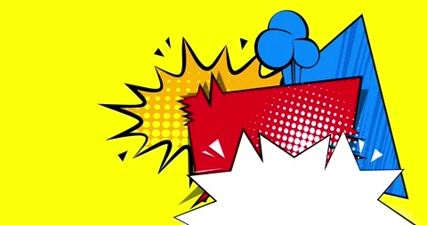 Comic Book background on yellow video Stock Footage 335184240