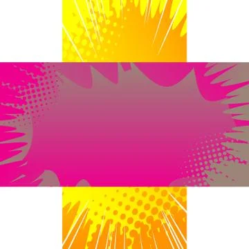 Comic book backgrounds on each others in cross shape with white corners. Cart Stock-Illustration