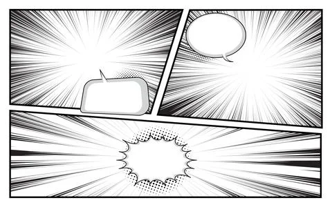 Comic book backgrounds in various radial and halftone effects. Pop art styl.. Stock Illustration