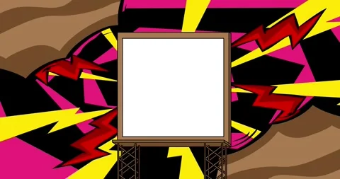 Comic book Billboard Stock Footage 314351651