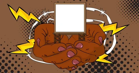 Comic Book Billboard in hand Stock Footage 318049259