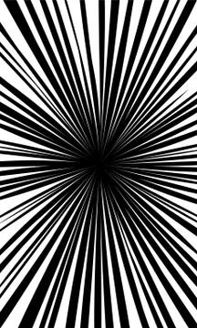 Comic book black and white radial lines background. Stock Illustration