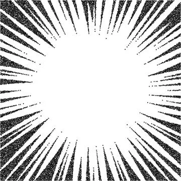 Comic book black and white radial lines background. Illustrazione stock