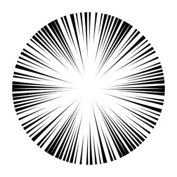 Comic book black and white radial lines background. Manga speed frame.Superhe Stock Illustration