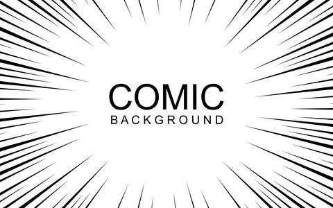 Comic book black and white radial lines background. Manga speed frame. Supe.. 스톡 일러스트