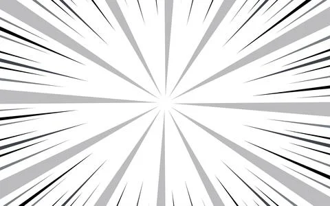 Comic book black and white radial lines background. Manga speed frame. Supe.. Illustrazione stock