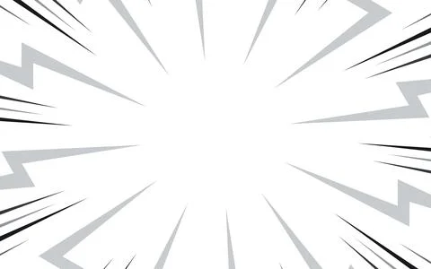 Comic book black and white radial lines background. Manga speed frame. Supe.. Stock Illustration