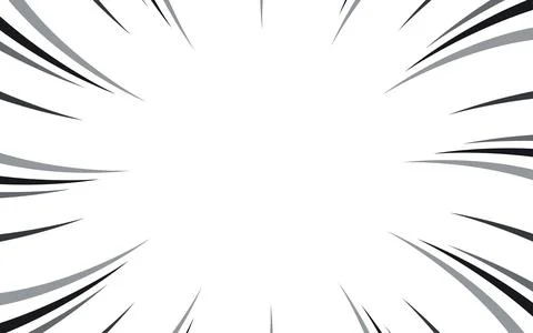 Comic book black and white radial lines background. Manga speed frame. Supe.. Illustrazione stock