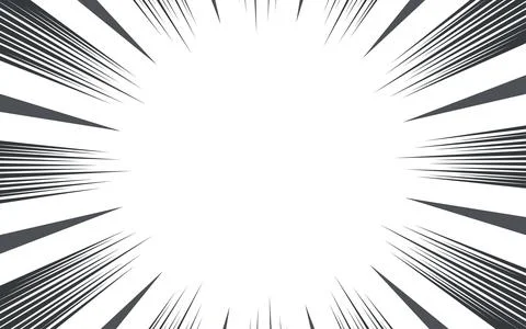 Comic book black and white radial lines background. Manga speed frame. Supe.. イラスト素材
