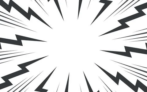 Comic book black and white radial lines background. Manga speed frame. Supe.. Stock Illustration