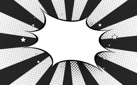 Comic book black and white radial lines background. Manga speed frame. Supe.. Stock Illustration