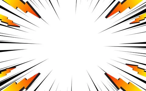 Comic book black and white speed lines background. Comic zoom lines backdrop Stock Illustration