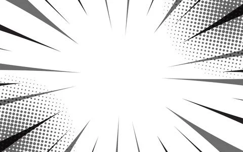 Comic book black and white radial lines background. Manga speed frame. Supe.. 库存插图