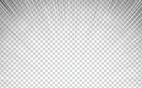 Comic book black and white speed lines background. Comic zoom lines backdrop Stock Illustration