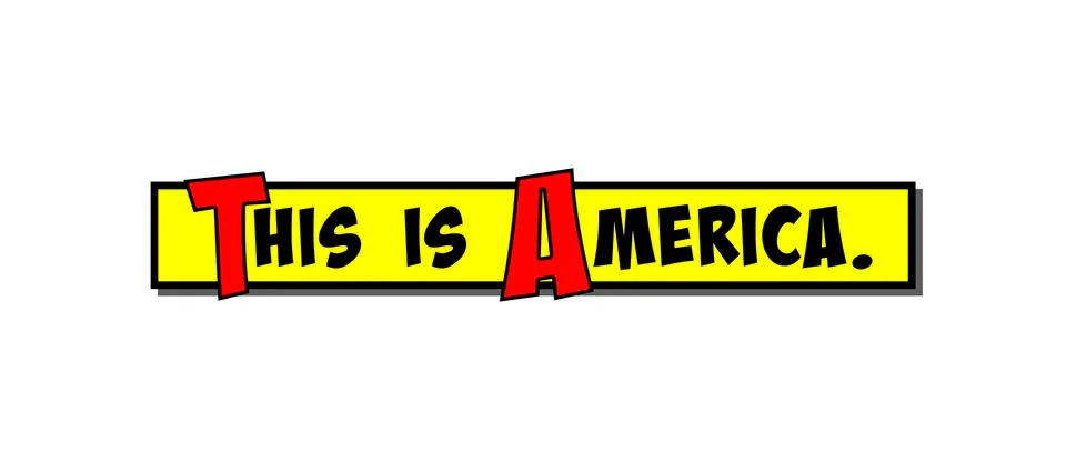 Comic book box This is America 스톡 일러스트