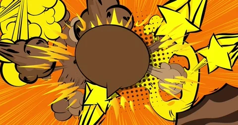 Comic Book brown and yellow background video Stock Footage 282800933