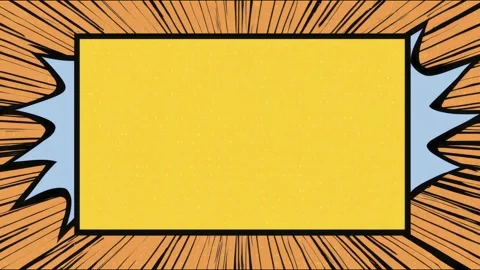 Comic book burst decorative border copy space yellow center hand drawn digi.. 库存影片 339791769