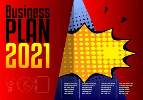Comic book business presentation template. Vector graphic for company present 库存插图