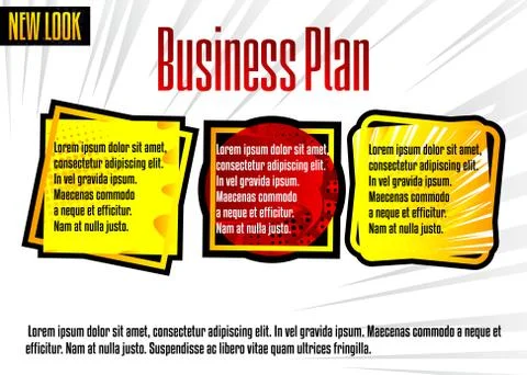 Comic book business presentation template. Vector graphic for company present 스톡 일러스트