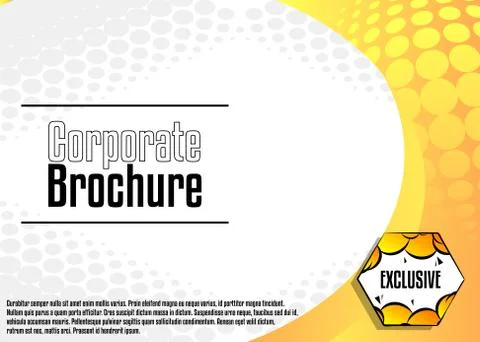 Comic book business presentation template. Vector graphic for company present Stock Illustration